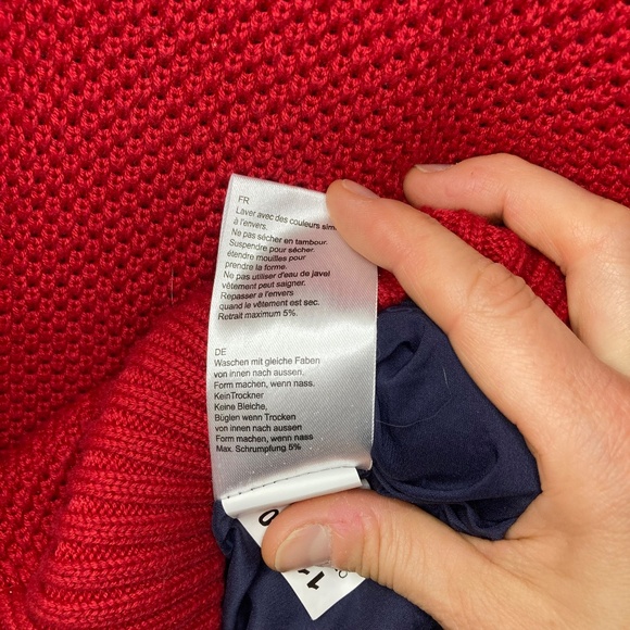 Holebrook Sweden Men's Windproof Classic Sweater Red 1/4 Zip Size XL Pullover - Picture 12 of 16